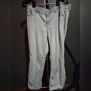 Jennifer Lopez Light Gray Ankle Jeans